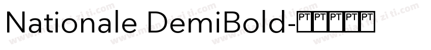Nationale DemiBold字体转换